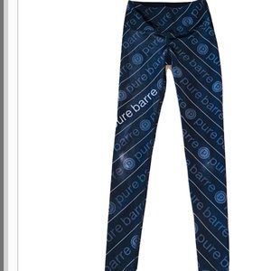 Pure Barre Chevron print logo leggings EUC XS